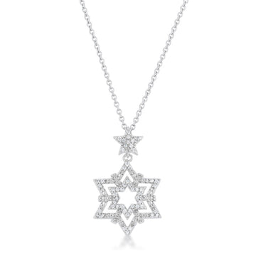 Stella 0.3ct CZ Star Drop Necklace